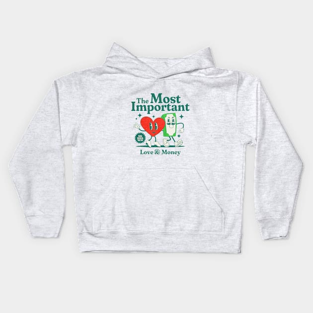 Love & Money Kids Hoodie by LegnaArt